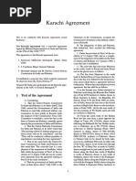 Karachi Agreement: 1 Text of The Agreement