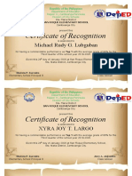 Certificate of Recognition