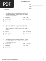 Research Methods - Print - Quizizz