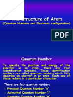 Quantum Number and Electronic Configuration