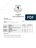 Pre-Q Term 1 School Exam 2020