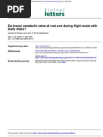 Body Mass? Do Insect Metabolic Rates at Rest and During Flight Scale With