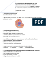 Evaluacion de Ciencias Naturales Febrero 17 - 2020