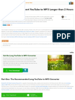 Converting Long Youtube Videos To mp3
