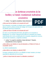 Explicamos Las Decisiones Económicas de Las Familias y El Estado Considerando Indicadores Económicos