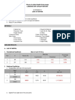 Laboratory Group Report: Physics For Allied Health Professionals