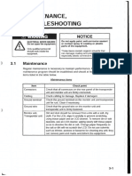 Maintenance, Troubleshooting: Notice