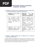 Taller Notificaciones, Control de Legalidad, Incidentes y Nulidades