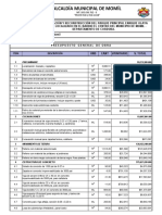 Presupuesto Parque Central 2020