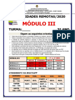 3º Ano Módulo III Completo para o Grupo de Zap