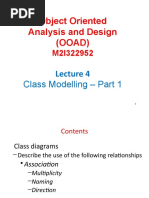 OOAD Lect4 ClassModelling Part1