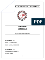 National Law Institute University: Social Bond Theory