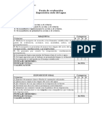 Pauta de Evaluación Ciclo Del Agua