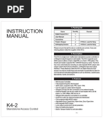 Instruction Manual: Standalone Access Control