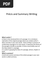 Summary and Précis Writing