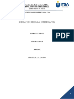 Informe de Laboratorio Escalas de Temperatura