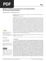 Energies: Review of Flow-Control Devices For Wind-Turbine Performance Enhancement