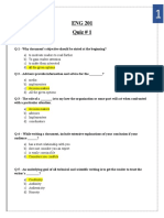 ENG 201 Quiz # 1