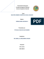 Industria Minera No Metálica en El Ecuador