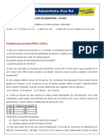 Lista de Exercícios - 7º Ano