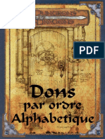 Recapitulatif Des Dons D&D 3.5