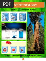 Plant Physiology: Chapter - 1: Absorption by Roots