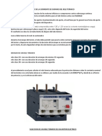 Calculo de La Corriente de Disparo Del Rele Termico