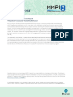 Mmpi-3 Sample Score Report With Comparison Group