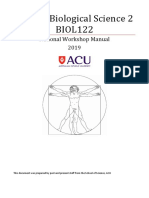 Human Biological Science 2 BIOL122: National Workshop Manual 2019