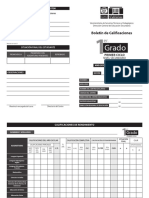 Boletin 1er Grado Nivel Secundario