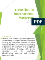 Introduction To International Marketing