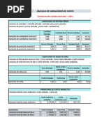 Cáculo de Variaciones de Costos