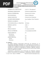 Silabo de Produccion de Tuberosas 2020