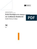 Perfis Psicológicos de Crianças e Jovens em Acolhimento Residencial