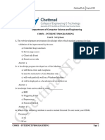 Department of Computer Science and Engineering: Unit II - MCQ Bank