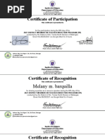 Certificate of Participation