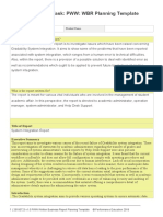 Assessment Task: PWW: WBR Planning Template: Student ID Student Name