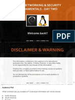 Linux Networking & Security Fundamentals - Day Two: Welcome Back!!