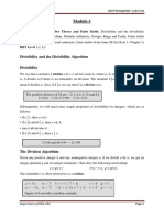 Module-1: Divisibility and The Divisibility Algorithm