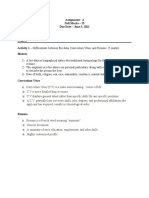 Assignment - 4 Full Marks - 15 Due Date - June 3, 2021 Name-Lok Lucy Bca 6th Semester English Activity 1 - Differentiate Between Bio-Data, Curriculum Vitae, and Resume. (5 Marks) Biodata