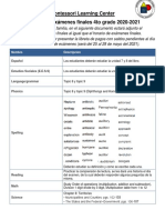 Temario Examenes Finales 4to Grado