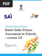 Administration Manual: Khelo India Fitness Assessment in Schools - Version 2.0