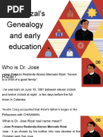 Jose Rizal's Genealogy and Early Education