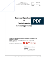 Technical Specification For Plastic-Insulated Low Voltage Cables