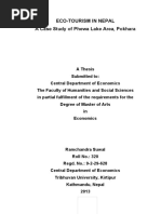 Thesis ECO-TOURISM IN NEPAL PHEWA LAKE ECONOMICS Ramchandra Suwal