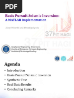 Basis Pursuit Seismic Inversion:: A MATLAB Implementation