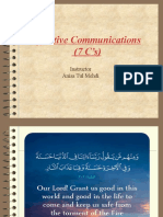 Effective Communications (7 C'S) : Instructor Anisa Tul Mehdi