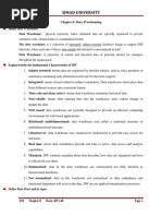 Simad University: Chapter 8: Data Warehousing