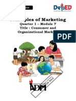 Principles of Marketing: Quarter 1 - Module 7 Title: Consumer and Organizational Markets