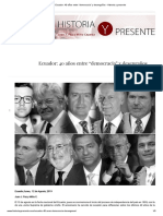 Ecuador - 40 Años Entre "Democracia" y Desengaños